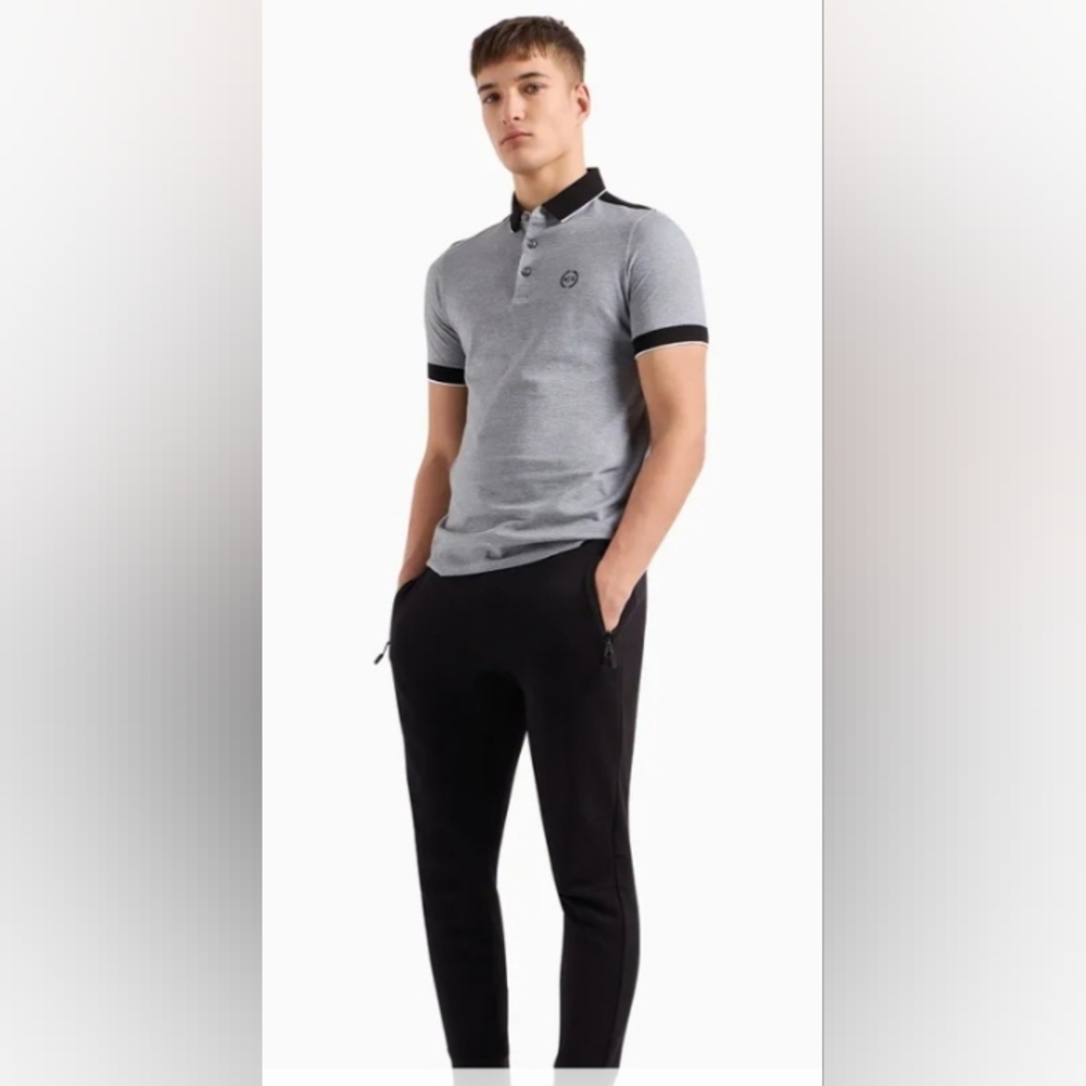 A|X Armani Exchange Men's Accent Small Circle Logo Polo Shirt Size XXL